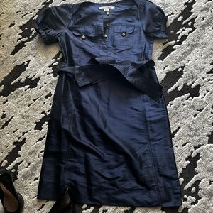 Diane Von Furstenberg Blue Satin Dress